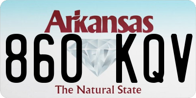 AR license plate 860KQV