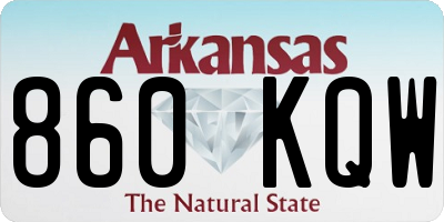 AR license plate 860KQW
