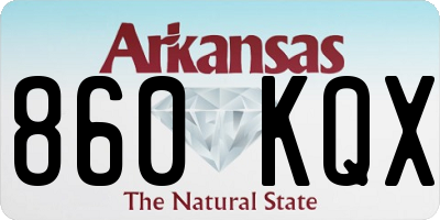 AR license plate 860KQX