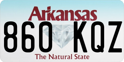 AR license plate 860KQZ