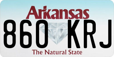 AR license plate 860KRJ