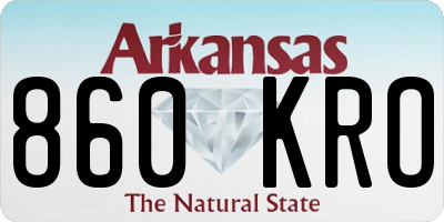 AR license plate 860KRO