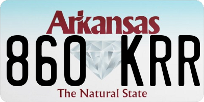 AR license plate 860KRR