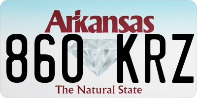 AR license plate 860KRZ