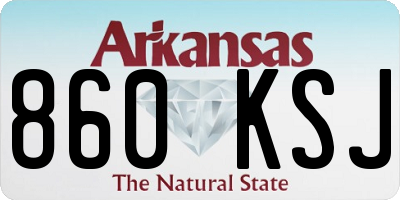 AR license plate 860KSJ