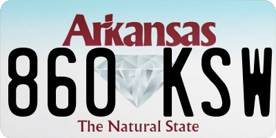 AR license plate 860KSW