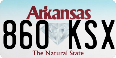 AR license plate 860KSX