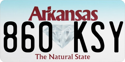 AR license plate 860KSY