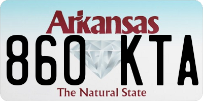 AR license plate 860KTA