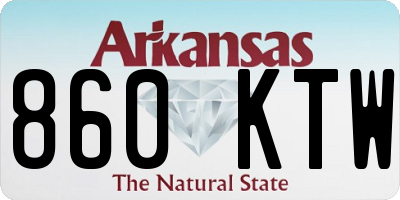 AR license plate 860KTW