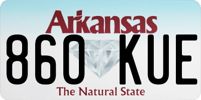 AR license plate 860KUE