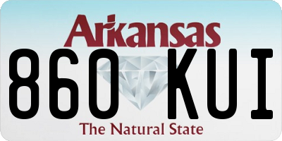 AR license plate 860KUI