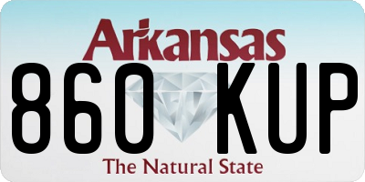 AR license plate 860KUP