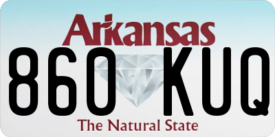 AR license plate 860KUQ