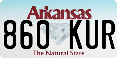 AR license plate 860KUR