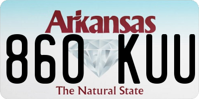 AR license plate 860KUU