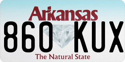 AR license plate 860KUX