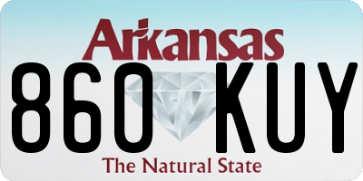 AR license plate 860KUY