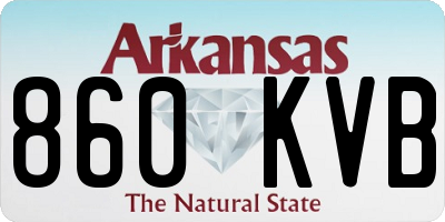 AR license plate 860KVB
