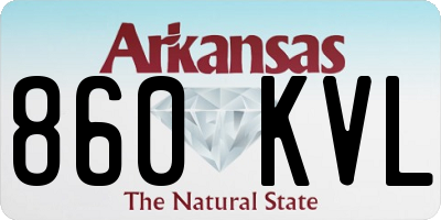 AR license plate 860KVL