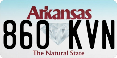 AR license plate 860KVN