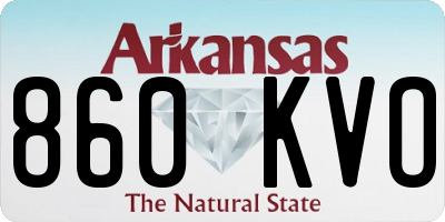 AR license plate 860KVO