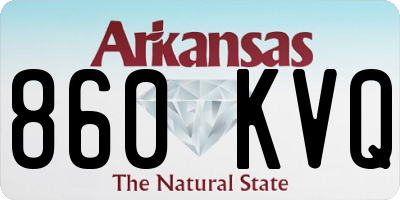 AR license plate 860KVQ