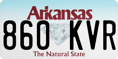 AR license plate 860KVR