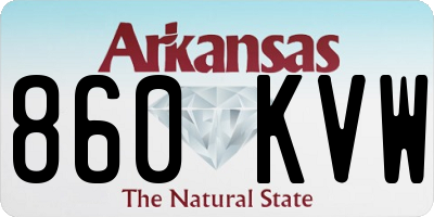 AR license plate 860KVW