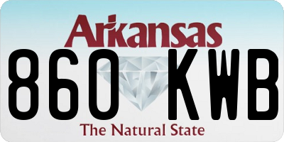 AR license plate 860KWB