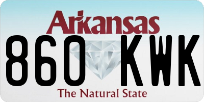 AR license plate 860KWK