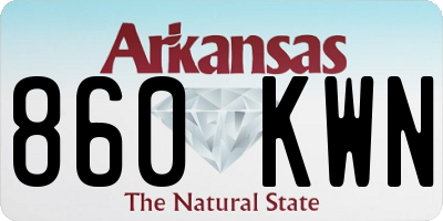 AR license plate 860KWN