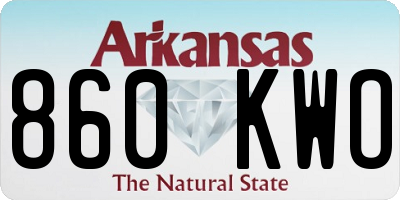 AR license plate 860KWO