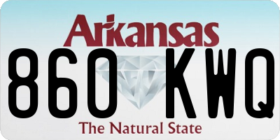 AR license plate 860KWQ