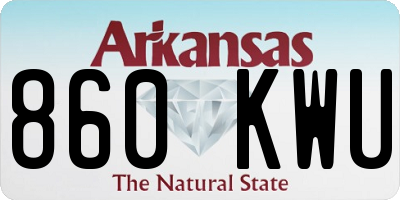 AR license plate 860KWU