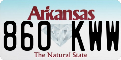 AR license plate 860KWW