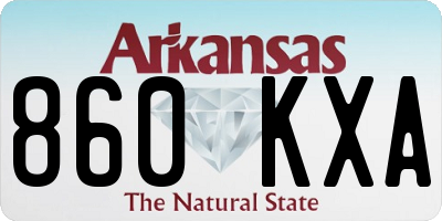 AR license plate 860KXA