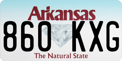 AR license plate 860KXG