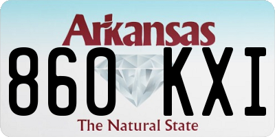 AR license plate 860KXI