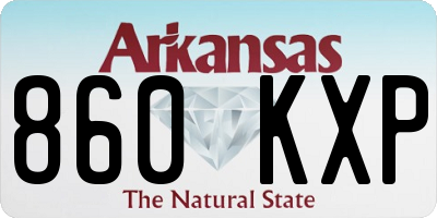 AR license plate 860KXP