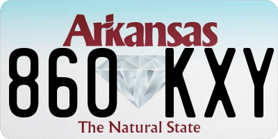 AR license plate 860KXY