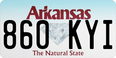 AR license plate 860KYI