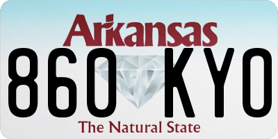 AR license plate 860KYO
