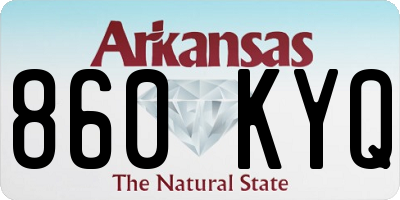 AR license plate 860KYQ