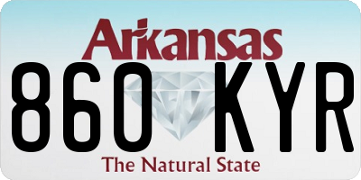 AR license plate 860KYR