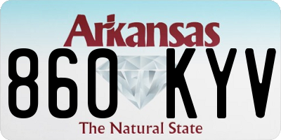 AR license plate 860KYV