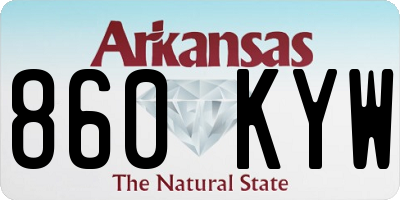 AR license plate 860KYW