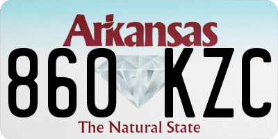 AR license plate 860KZC