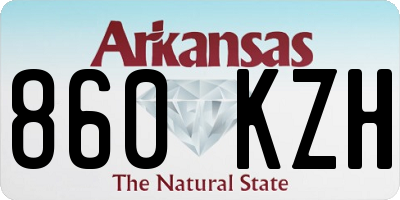 AR license plate 860KZH