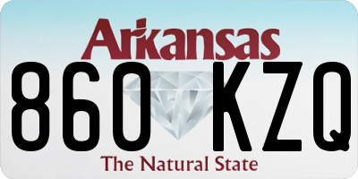 AR license plate 860KZQ